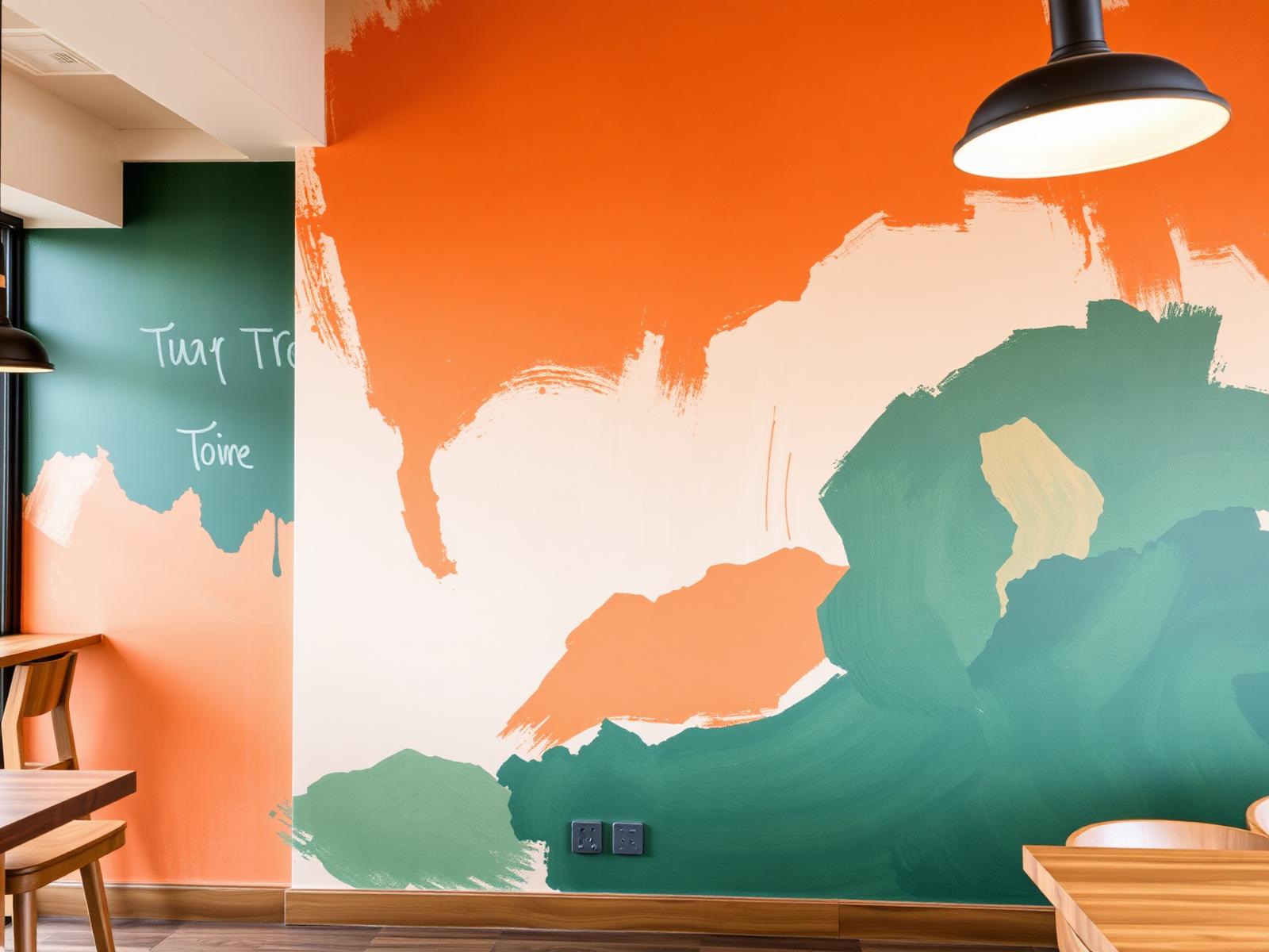 Art printed feature wall