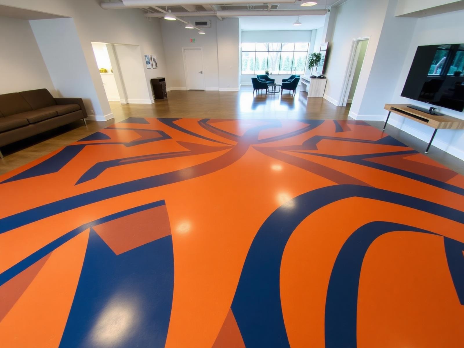 Showroom floor pattern